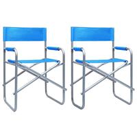 Instruktørstole 2 stk. stål blå