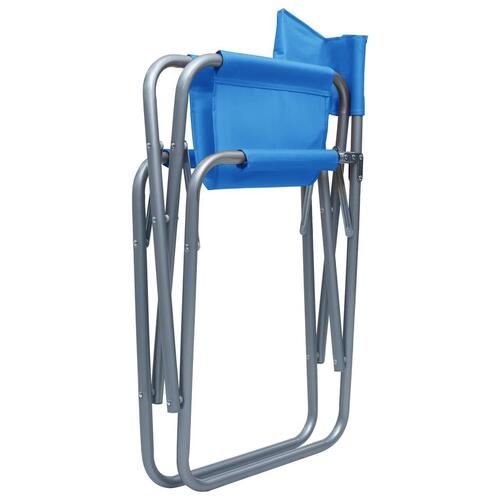 Instruktørstole 2 stk. stål blå