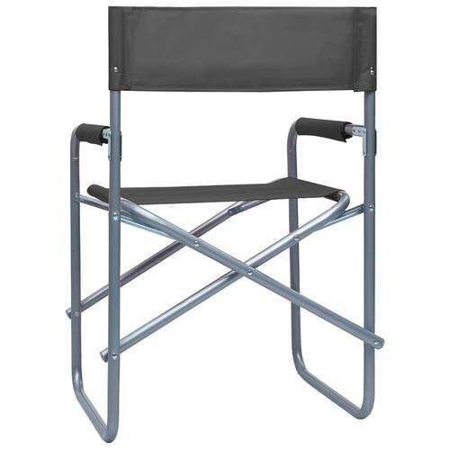 Instruktørstole 2 stk. stål grå