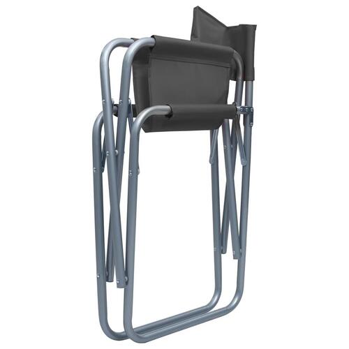 Instruktørstole 2 stk. stål grå