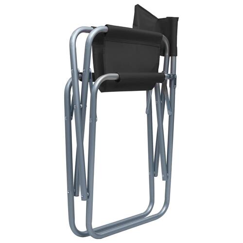 Instruktørstole 2 stk. stål sort