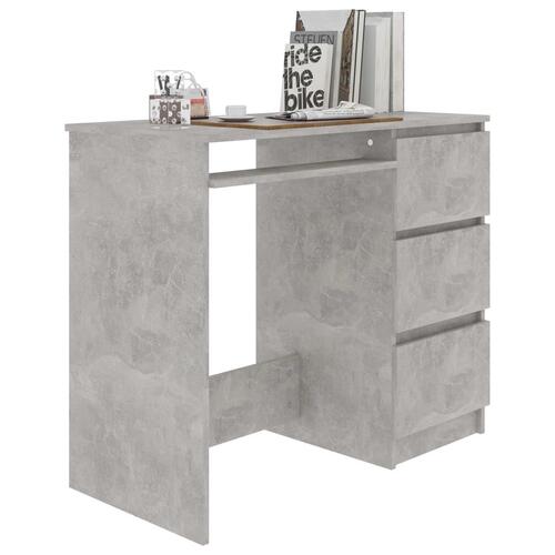 Skrivebord 90x45x76 cm konstrueret træ betongrå
