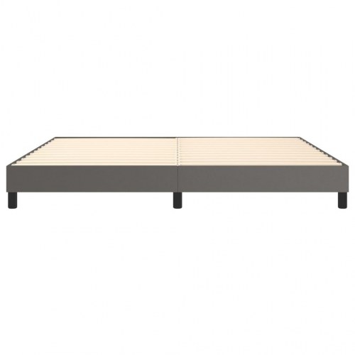Boxspring sengeramme 200×200 cm i kunstlæder - grå