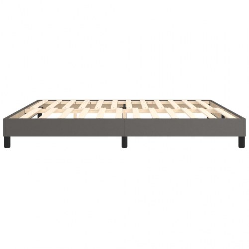 Boxspring sengeramme 200×200 cm i kunstlæder - grå