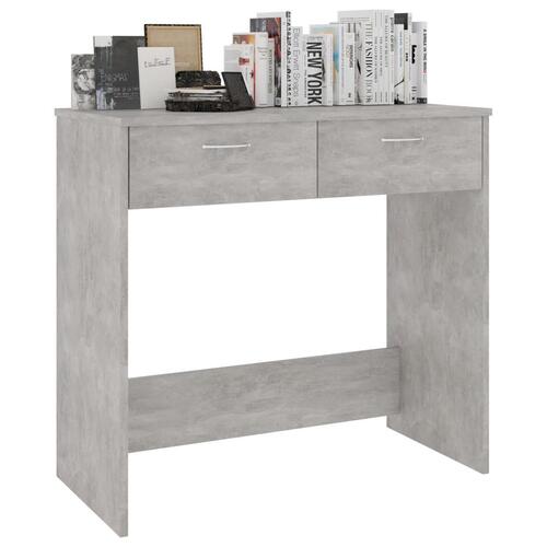Skrivebord 80x40x75 cm konstrueret træ betongrå