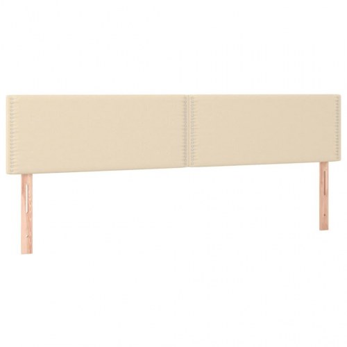 Kontinentalseng med madras 160x200 cm stof cremefarvet