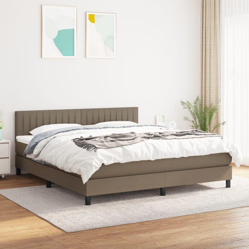 Kontinentalseng Med Madras Stof Gråbrun - Lodrette striber / 180 x 200 cm