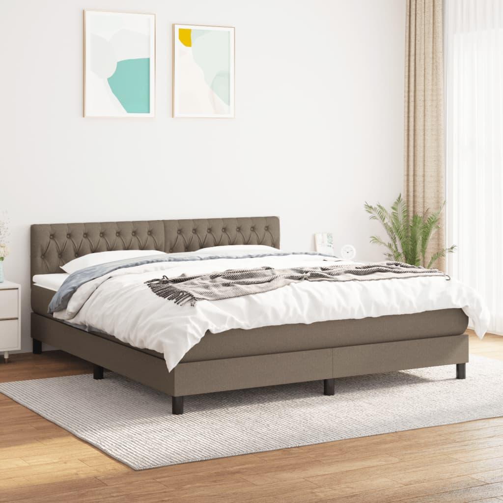 Kontinentalseng Med Madras Stof Gråbrun - Med pynteknapper / 180 x 200 cm