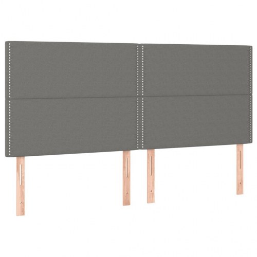 Kontinentalseng med madras 180×200 cm - stof, mørkegrå