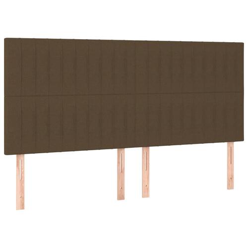 Kontinentalseng med madras 180x200 cm stof mørkebrun