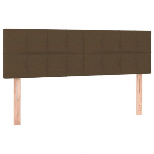 Kontinentalseng med madras 140×200 cm - stof, mørkebrun