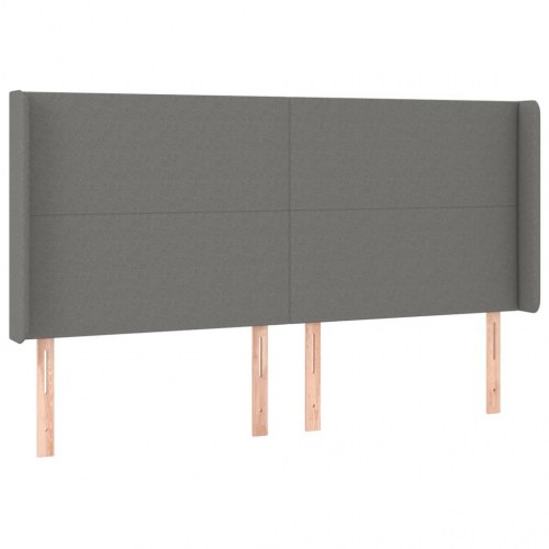 Kontinentalseng med madras 160x200 cm - stof, mørkegrå