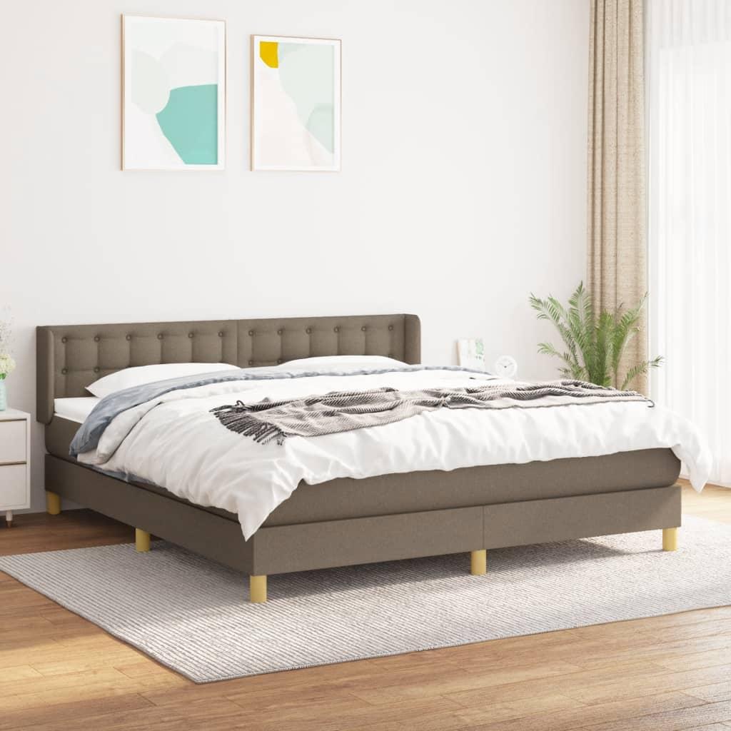 Kontinentalseng Med Madras Stof Gråbrun - knapper / 160 x 200 cm