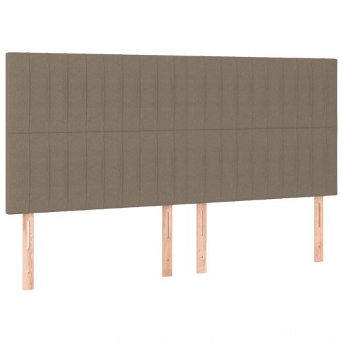 Kontinentalseng med madras 160×200 cm - stof gråbrun