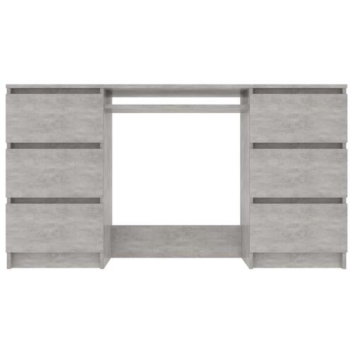 Skrivebord 140x50x77 cm konstrueret træ betongrå