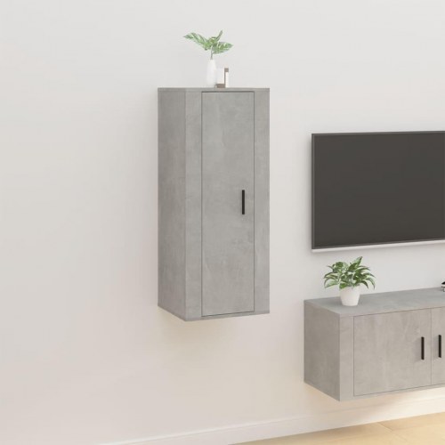 Væghængt tv-skab 40x34,5x100 cm betongrå