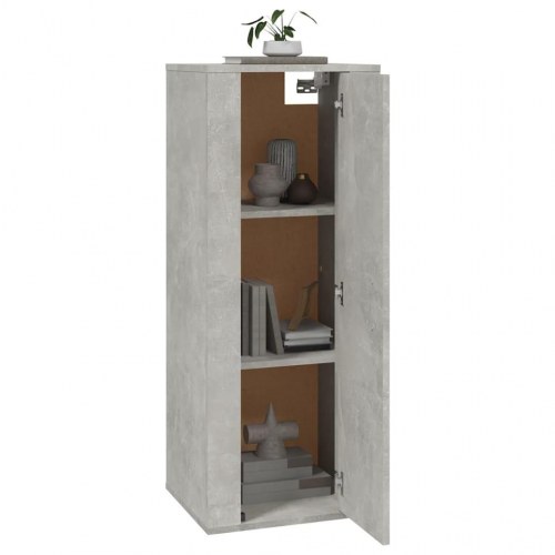 Væghængt tv-skab 40x34,5x100 cm betongrå
