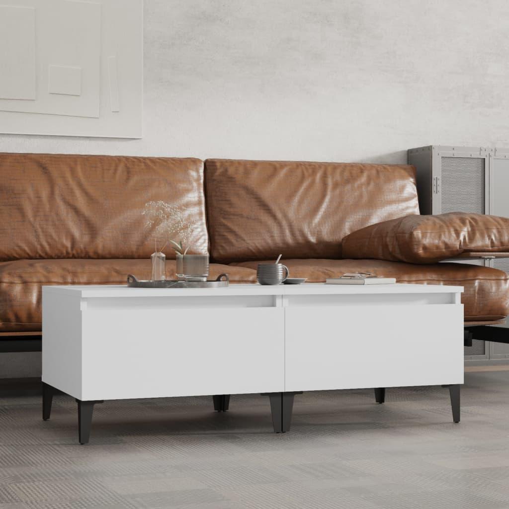 Sideborde 2 stk. 50x46x35 cm konstrueret træ hvid