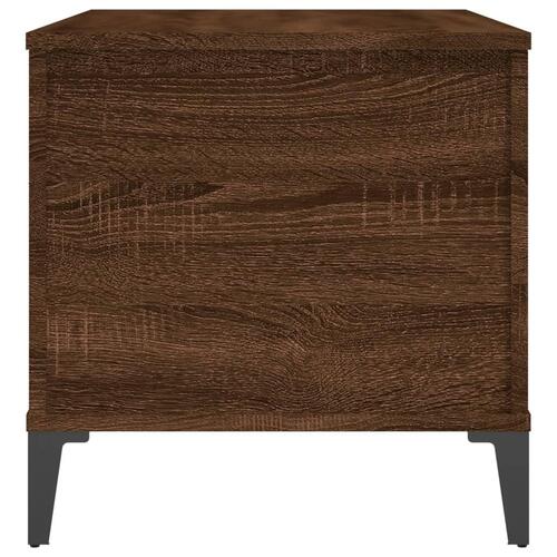Sofabord 90x44,5x45 cm konstrueret træ brun egetræsfarve