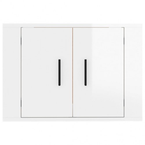 Væghængt tv-skab 57x34,5x40 cm hvid højglans