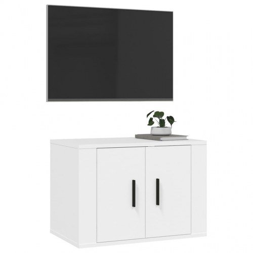 Væghængt tv-skab 57 × 34,5 × 40 cm - hvid
