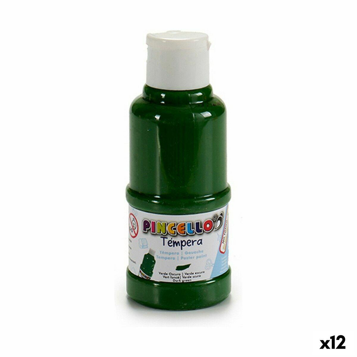 Tempera-maling - mørk grøn, 120 ml (12 stk.)