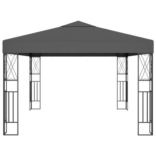 Pavillon 3x4 m stof antracitgrå