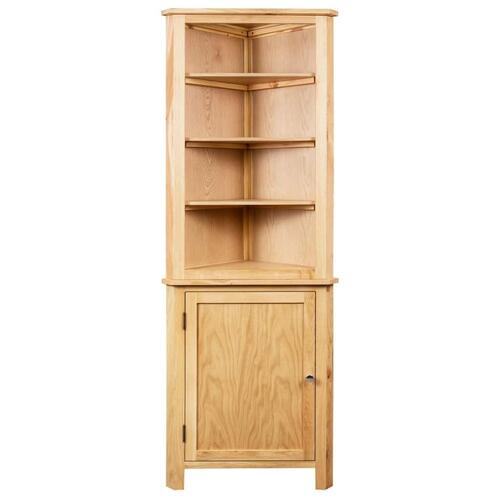 Hjørneskab 59 x 36 x 180 cm massivt egetræ