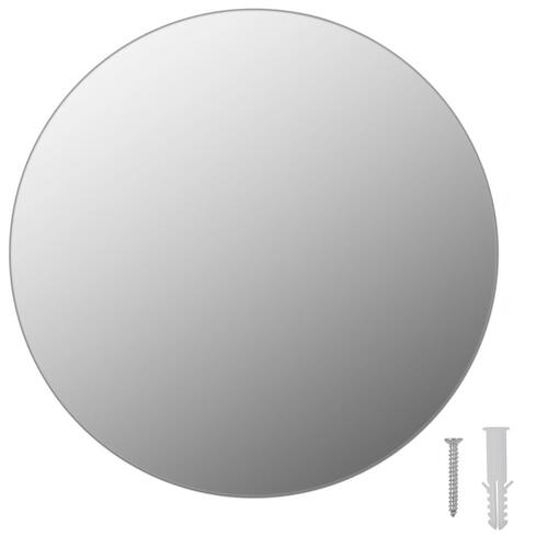 Spejl uden ramme 30 cm rund glas