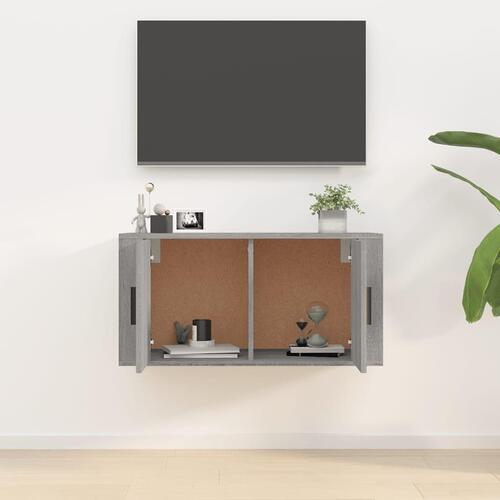 Væghængt tv-skab 80x34,5x40 cm grå sonoma