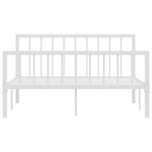 Sengestel 140x200 cm metal hvid