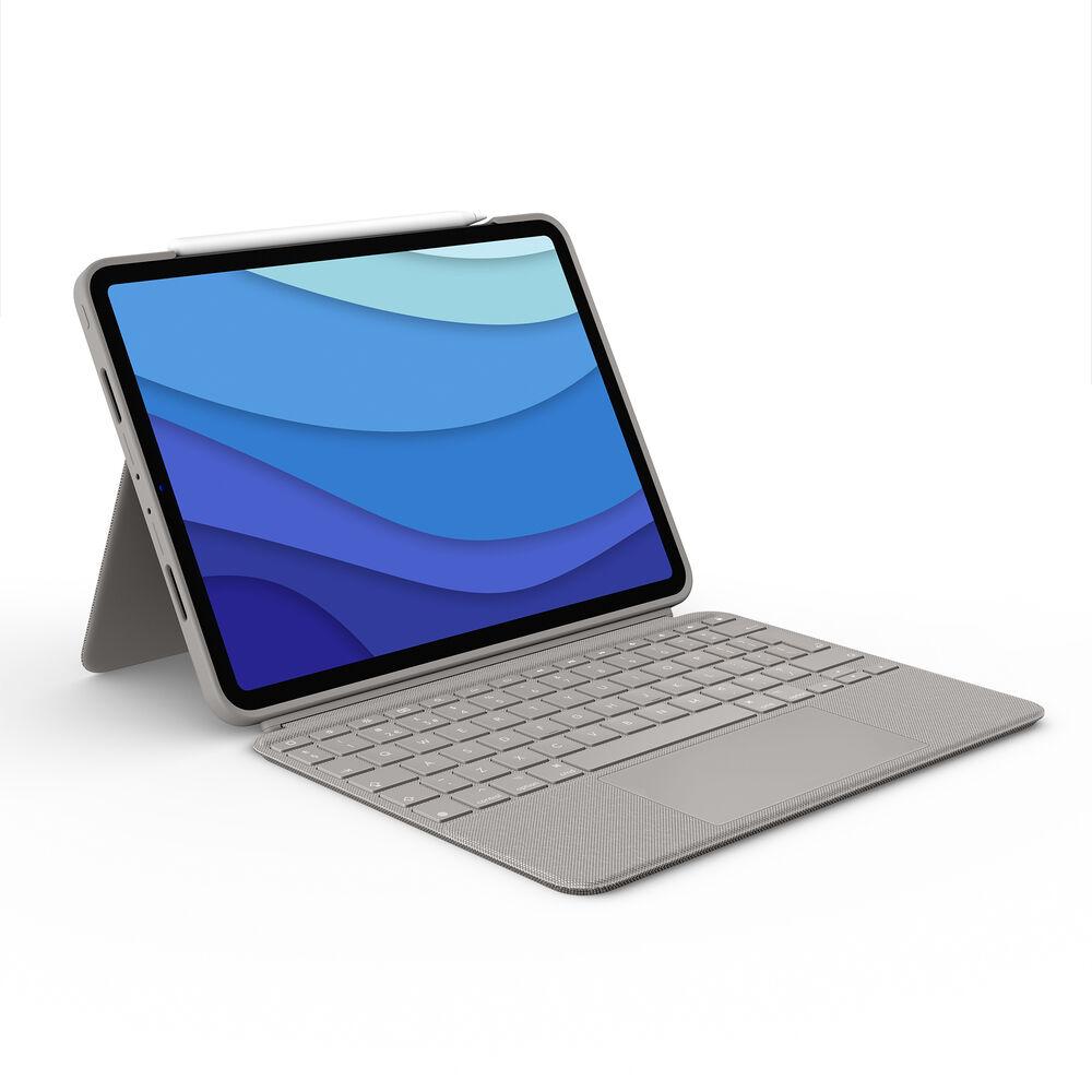 Case til tablet og tastatur Logitech iPad Pro 11 Grå Sand Spansk qwerty