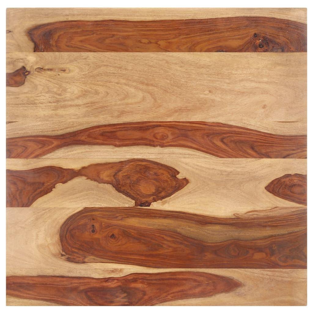 Bordplade 15-16 mm 70x70 cm massivt sheeshamtræ