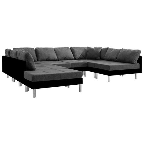 Modulsofa kunstlæder sort