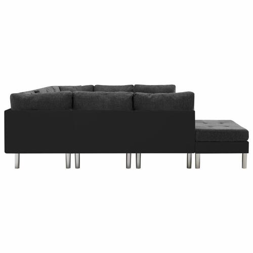 Modulsofa kunstlæder sort