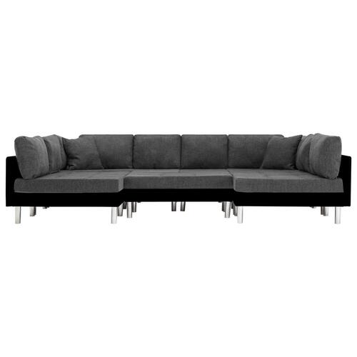Modulsofa kunstlæder sort