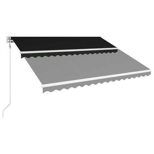 Foldemarkise automatisk betjening 400 x 300 cm antracitgrå