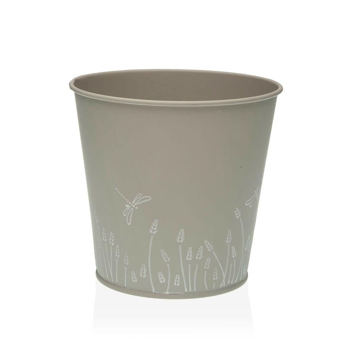 Versa urtepotte i zink, grå metal - 14 cm