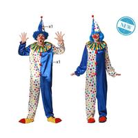 Kostume til voksne M/L Mande klovn Blå
