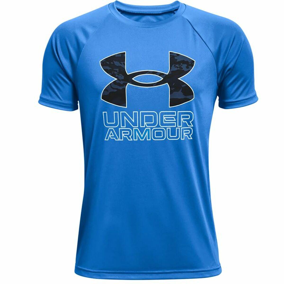 Kortærmet T Shirt Til Børn Under Armour Tech Hybrid Blå S