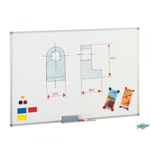 Faibo whiteboard 90 × 120 cm - hvid aluminiumsramme