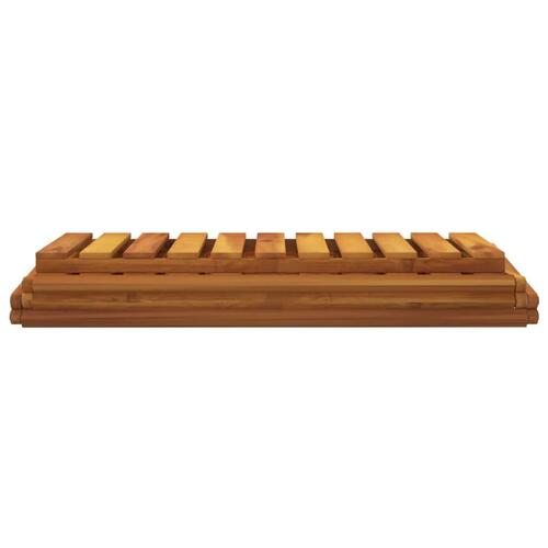 Foldbar reol med 3 hylder 70x31x63 cm massivt akacietræ brun