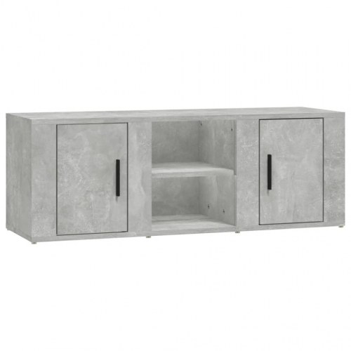 Tv-bord 100x31,5x35 cm konstrueret træ betongrå