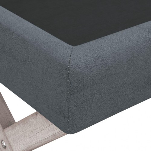 Opbevaringsskammel i velour 45×45×49 cm - mørkegrå