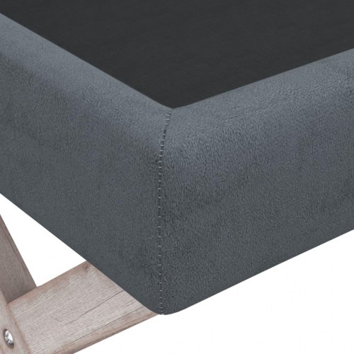 Opbevaringsskammel i velour - mørkegrå 110×45×49 cm