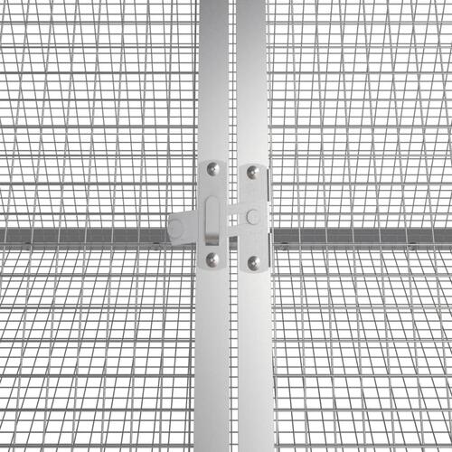 Kaninbur 403,5x80,5x71 cm galvaniseret stål antracitgrå