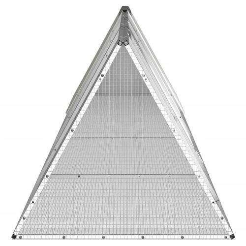 Kaninbur 403,5x80,5x71 cm galvaniseret stål grå