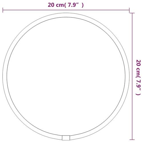 Vægspejl Ø 20 cm rund guldfarvet