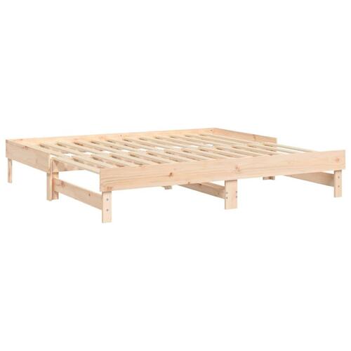 Daybed med udtræk 2x(75x190) cm massivt fyrretræ