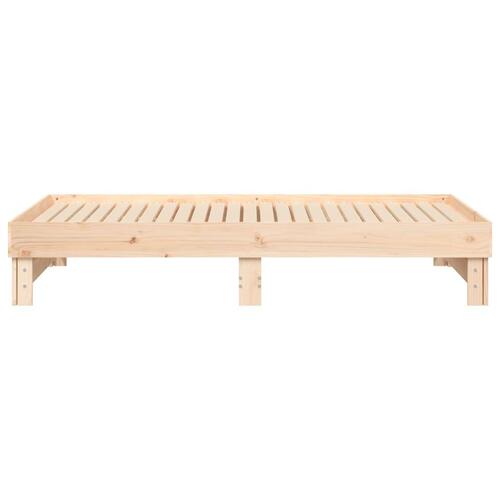 Daybed med udtræk 2x(75x190) cm massivt fyrretræ